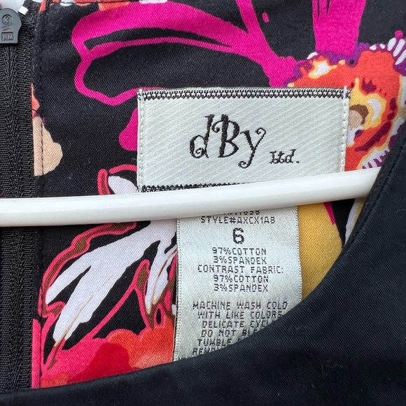 Retro Floral Party Dress Size 6 - Picture 6 of 9